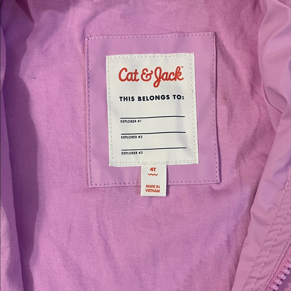 Cat & Jack Light Purple Raincoat with Gray Accents - Picture 2 of 5